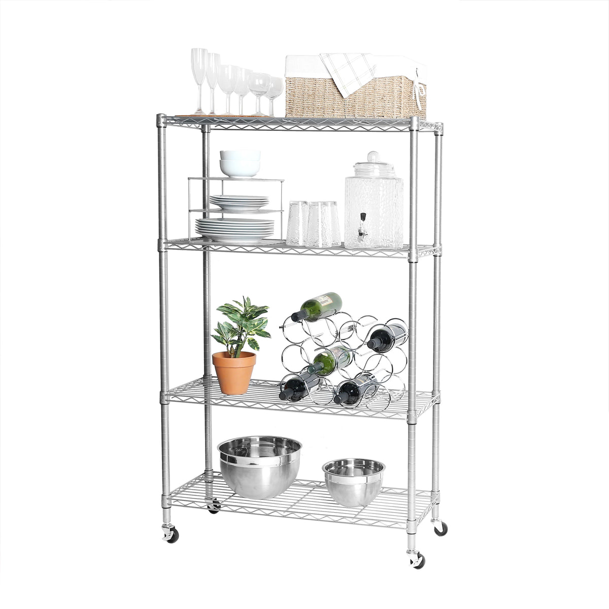 36 x 14 x 56.5, 4Tier Steel Wire Shelving Vancouver Classics