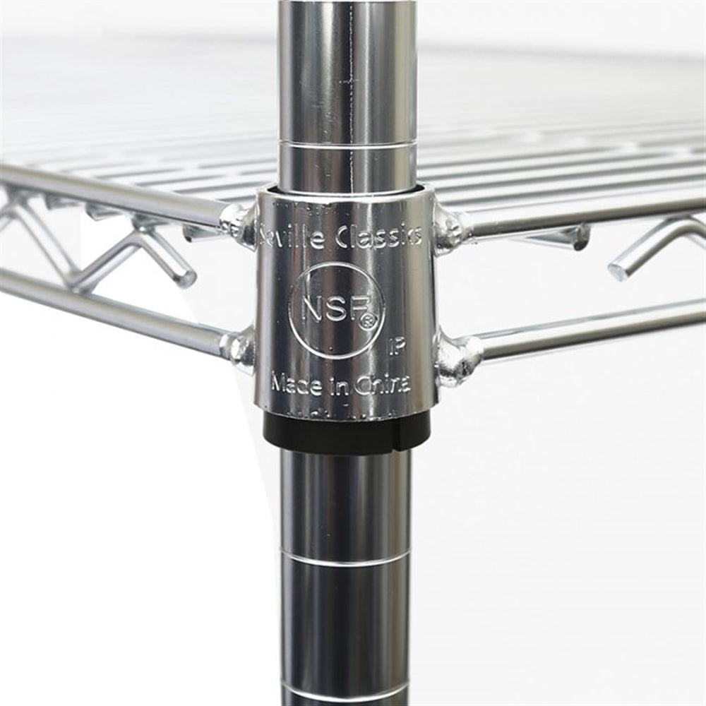 48 x 24 x 72, 5Tier Heavy Duty Shelving, Chrome Vancouver Classics