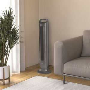 Gray Tower Fan with Touch Control