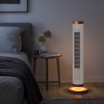Load image into Gallery viewer, UltraSlimLine® Oscillating Tower Fan with Light, 11" x 11" x 37.8"
