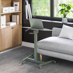 Charger l'image dans la galerie, Sage Green airLIFT® Pneumatic Tilting Mobile Desk Cart
