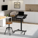 Charger l'image dans la galerie, Black airLIFT® Pneumatic Tilting Mobile Desk Cart
