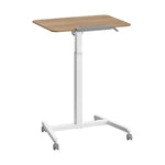 Charger l'image dans la galerie, Natural Wood airLIFT® Pneumatic Tilting Mobile Desk Cart
