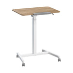 Charger l'image dans la galerie, Natural Wood airLIFT® Pneumatic Tilting Mobile Desk Cart
