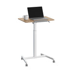 Charger l'image dans la galerie, Natural Wood airLIFT® Pneumatic Tilting Mobile Desk Cart
