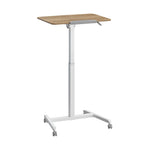 Charger l'image dans la galerie, Natural Wood airLIFT® Pneumatic Tilting Mobile Desk Cart
