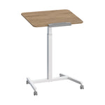 Charger l'image dans la galerie, Natural Wood airLIFT® Pneumatic Tilting Mobile Desk Cart
