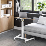 Charger l'image dans la galerie, Natural Wood airLIFT® Pneumatic Tilting Mobile Desk Cart
