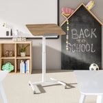 Charger l'image dans la galerie, Natural Wood airLIFT® Pneumatic Tilting Mobile Desk Cart
