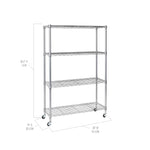 Charger l'image dans la galerie, 36 x 14 x 56.5, 4-Tier NSF Steel Wire Shelving, Silver
