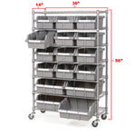 Charger l'image dans la galerie, 36 x 14 x 56, 7-Tier NSF 16-Bin Rack Shelving
