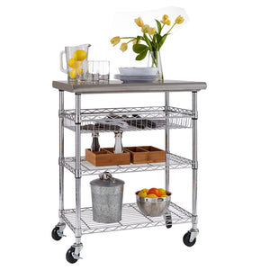 Stainless-Steel Kitchen Cart