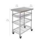 Charger l'image dans la galerie, Stainless-Steel Kitchen Cart
