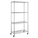 Charger l'image dans la galerie, 36 x 18 x 72, 4-Tier Commercial-grade NSF Shelving, Chrome
