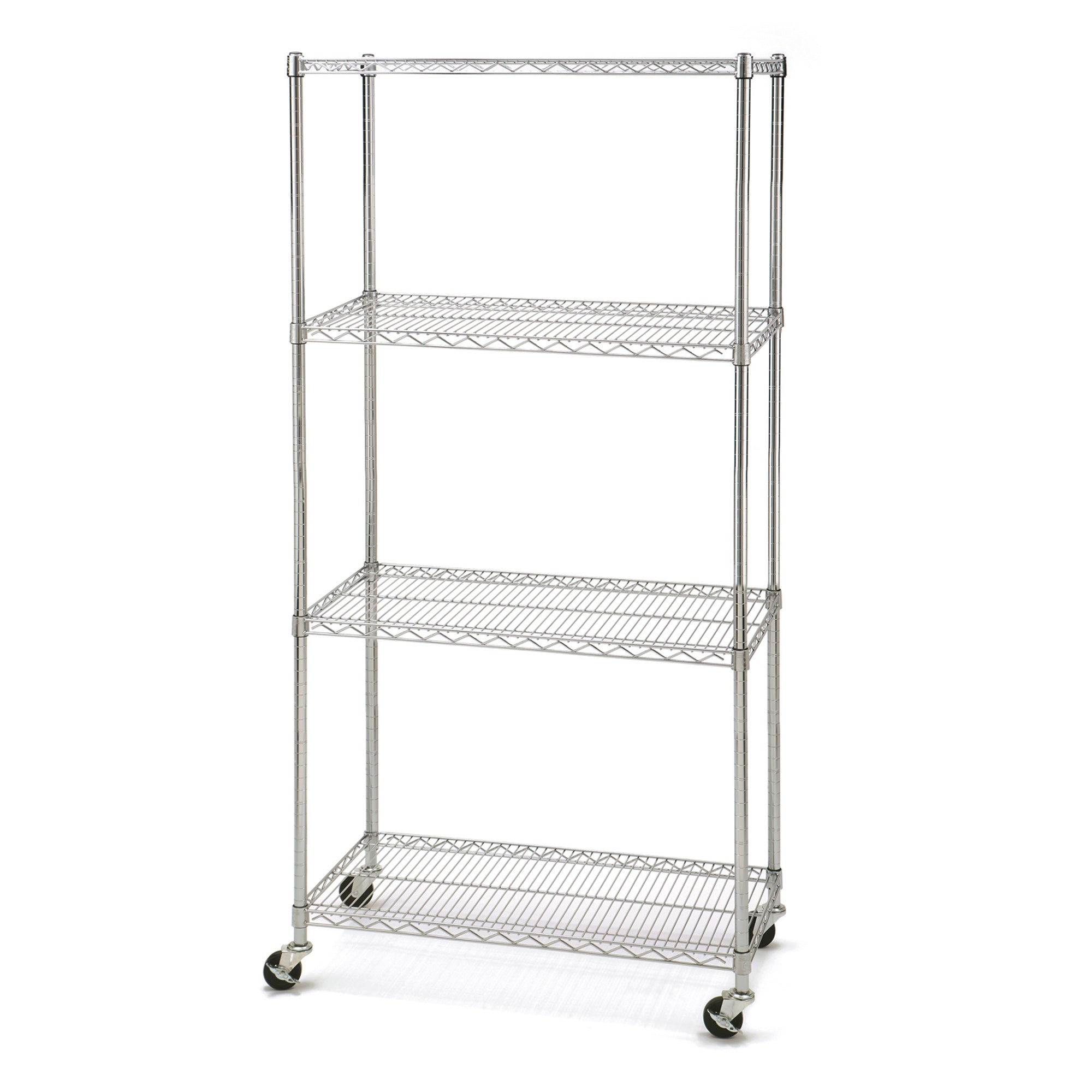 36 x 18 x 72, 4-Tier Commercial-grade NSF Shelving, Chrome