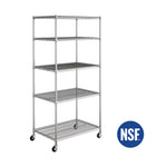 Charger l'image dans la galerie, 36 x 24 x 72, 5-Tier UltraDurable® NSF Shelving, Chrome
