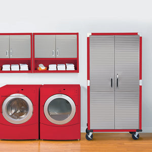 36 x 18 x 72, UltraHD® Rolling Storage Cabinet - Red