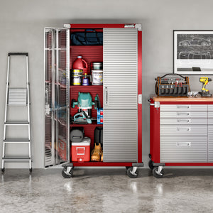36 x 18 x 72, UltraHD® Rolling Storage Cabinet - Red – Vancouver