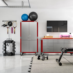 36 x 18 x 72, UltraHD® Rolling Storage Cabinet - Red – Vancouver