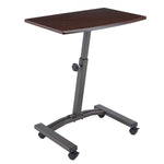 Charger l'image dans la galerie, Airlift Height-Adjustable Mobile Laptop Desk Cart, Walnut

