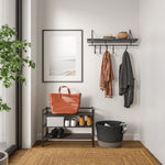 Load image into Gallery viewer, 3-tier Resin Slat Utility Shoe Rack, Espresso
