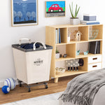 Charger l'image dans la galerie, Heavy-Duty Rolling Laundry Hamper, Natural White
