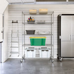 Charger l'image dans la galerie, 48 x 24 x 72, 5-Tier Heavy Duty Shelving, Chrome
