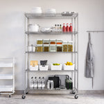 Charger l'image dans la galerie, 48 x 24 x 72, 5-Tier Heavy Duty Shelving, Chrome
