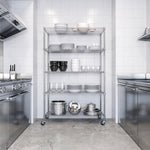 Charger l'image dans la galerie, 48 x 24 x 72, 5-Tier Heavy Duty Shelving, Chrome
