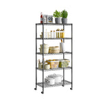 Charger l'image dans la galerie, 30 x 14 x 60, 5-Tier Steel Shelving, Black
