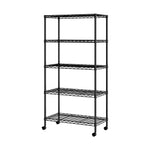 Charger l'image dans la galerie, 30 x 14 x 60, 5-Tier Steel Shelving, Black
