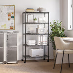 Charger l'image dans la galerie, 30 x 14 x 60, 5-Tier Steel Shelving, Black
