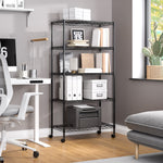 Charger l'image dans la galerie, 30 x 14 x 60, 5-Tier Steel Shelving, Black
