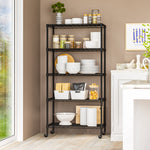 Charger l'image dans la galerie, 30 x 14 x 60, 5-Tier Steel Shelving, Black
