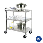 Charger l'image dans la galerie, 3-Tier Commercial NSF Chrome Utility Cart

