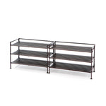 Load image into Gallery viewer, 3-Tier Resin Slat Utility Shoe Rack (2-pack), Espresso
