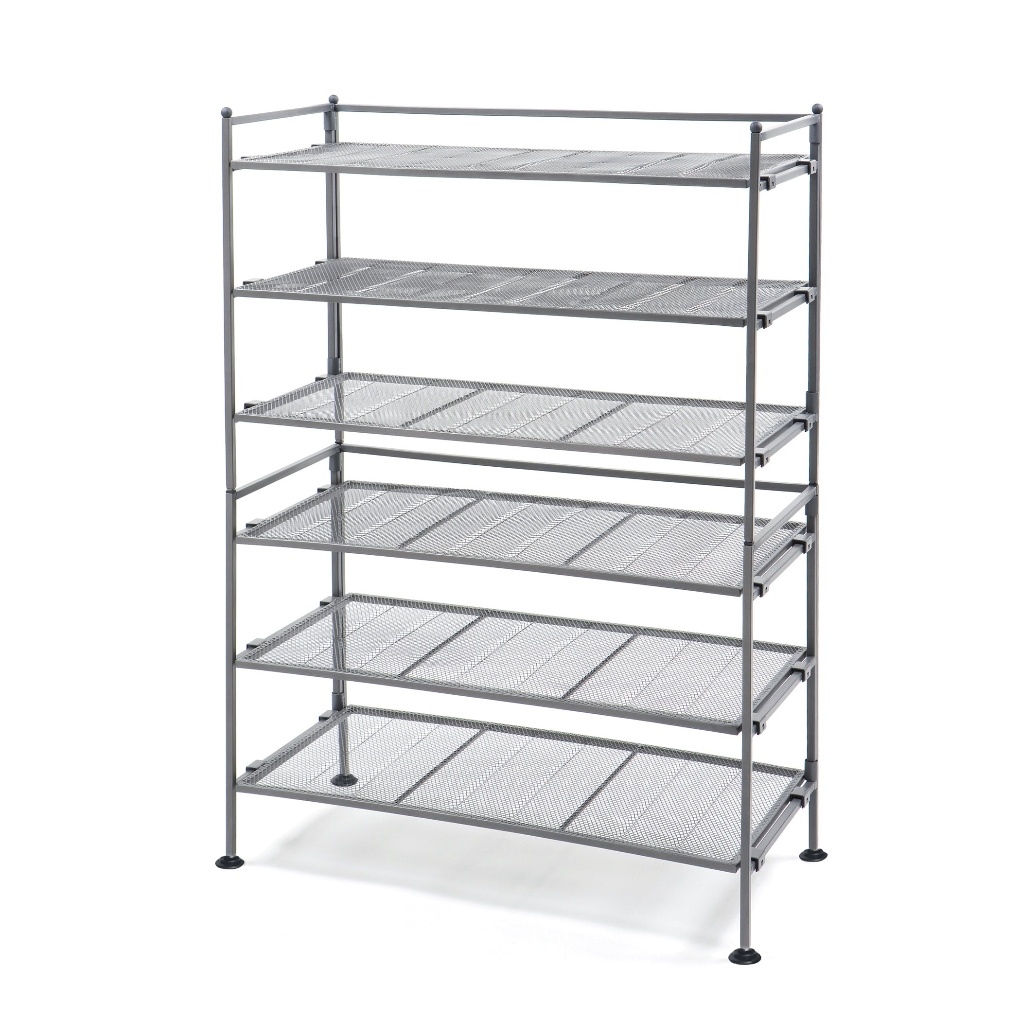 Shoe Rack Silver 3-Tier Mesh Shoe Rack, Silver – Vancouver Classics