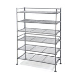 Charger l'image dans la galerie, 3-Tier Mesh Shoe Rack, Silver

