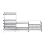 Charger l'image dans la galerie, 3-Tier Mesh Shoe Rack, Silver
